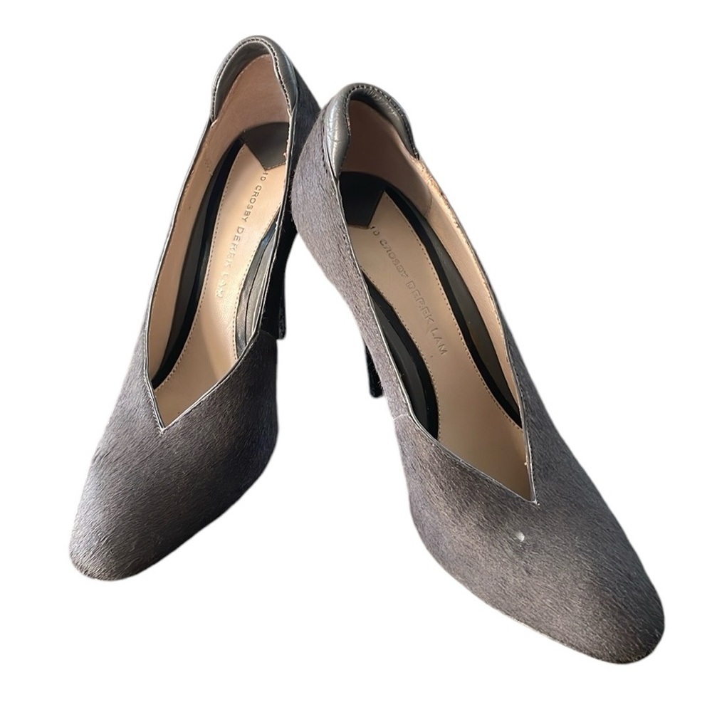10 Crosby Derek Lam Calf Hair Patty heels Size 7M